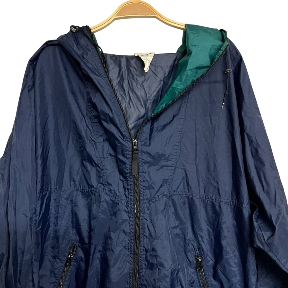 Vintage Men’s Helly Hansen Navy Blue Rain Zip Up Windbreaker Large - Picture 2 of 5